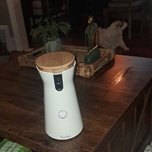 Furbo White Pet Camera with Bamboo Top - Furbo